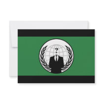 We Are Anonymous Green and Black Flag Invite