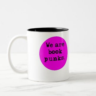We are book punks, Pink Circle Logo Mug