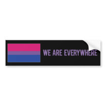 We Are Everywhere sticker (bisexual) bumper stickers