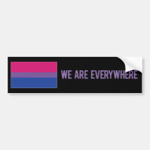 We Are Everywhere sticker (bisexual) Bumper Sticker