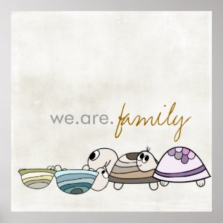 we are family kid poster print