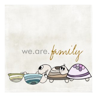 we are family kid poster print