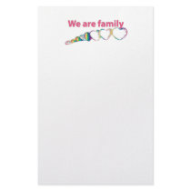 We Are Family Stationery Paper