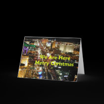 We Are Here Merry Christmas from Las Vegas Card
