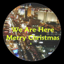 WE ARE HERE MERRY CHRISTMAS LAS VEGAS STICKERS