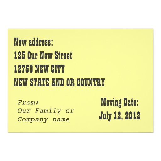 We are moving announcement