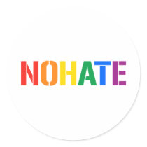 WE ARE NOT HATERS ROUND STICKERS