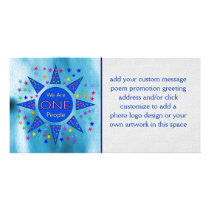 We Are One People Custom Photo Card