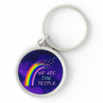 We Are One People Keychain