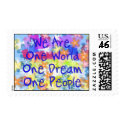 We Are One People postage