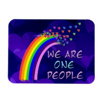 We Are One People Vinyl Magnets
