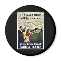 We Are Saving Through Payroll Savings magnets by ww2posters We Are Saving Through Payroll Savings magnets