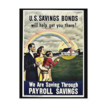 We Are Saving Through Payroll Savings postcards