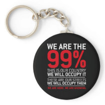 We are the 99% - 99 percent occupy wall street keychain