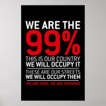 We are the 99% - 99 percent occupy wall street poster