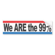 We are the 99% bumper stickers