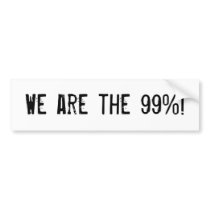 We are the 99%! bumper sticker