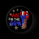 We are the 99 fist on 30 items pinback button