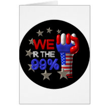 We are the 99 fist on 30 items greeting card