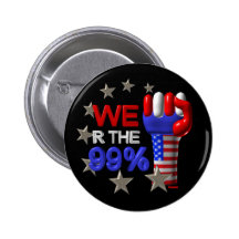 We are the 99 fist on 30 items pinback button