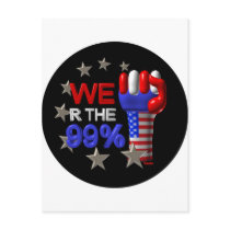 We are the 99 fist on 30 items postcard