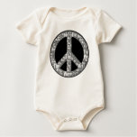 We are the 99% Peace Sign, Black & White on White T-shirts