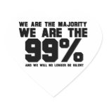 WE ARE THE 99% HEART STICKERS