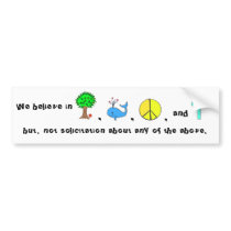 We believe in ...but no solicitatation! bumper stickers