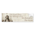 We belong to the earth bumper stickers