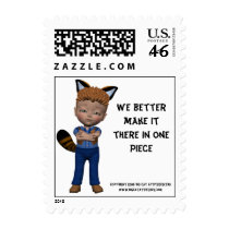 We better make it there in one piece Boy Stamp