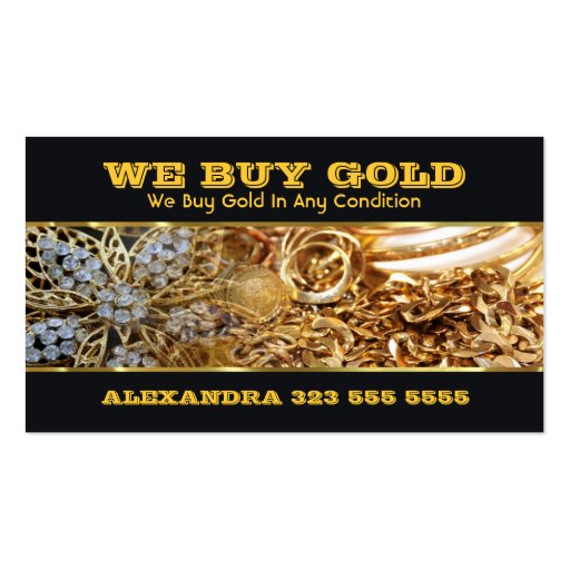 We Buy Gold Business Card (front side)