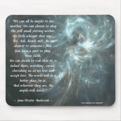 WE CAN ALL BE ANGELS MOUSE MAT by dequilla