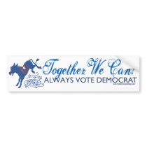 We Can Blue Donkey Kick Bumper Sticker  bumper stickers