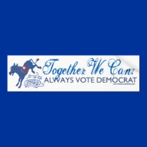 We Can Blue Donkey Kick Bumper Sticker  bumper stickers
