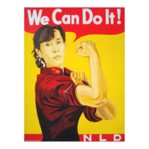 We Can Do It! - Ang San Suu Kyi Poster posters by chadwickandspector We Can Do It! - Ang San Suu Kyi Poster posters