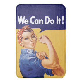 We Can Do It! Rosie the Riveter Bath Mats