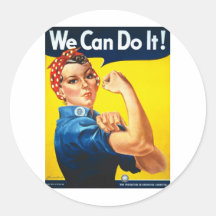 We Can Do It! Rosie the Riveter Round Sticker