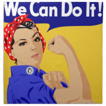 We Can Do It! Rosie The Riveter WWII Poster Cloth Napkins