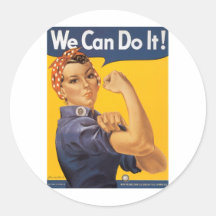 We Can Do It! Round Sticker