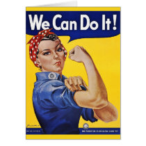 We Can Do It  - Vintage Poster Image Card