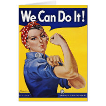 We Can Do It  - Vintage Poster Image Card