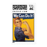 We Can Do It! Vintage War Poster Woman postage