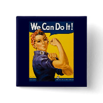 We Can Do It! - Vintage WW2 Pins