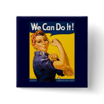 We Can Do It! - Vintage WW2 buttons