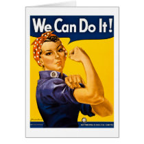 We Can Do It! - Vintage WW2 Card