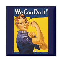 We Can Do It! - Vintage WW2 Fridge Magnets