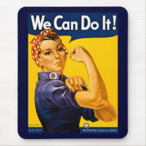 We Can Do It! - Vintage WW2 Mousepad