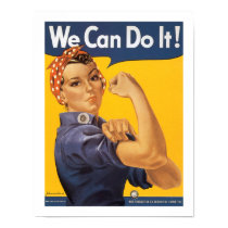 We Can Do it! (white) posters by RetroCommunications We Can Do it! (white) posters