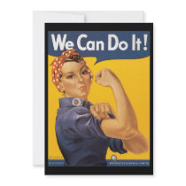 We Can Do It World War 2 Personalized Invite