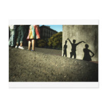 We cheer, we dance, we act crazy postcard